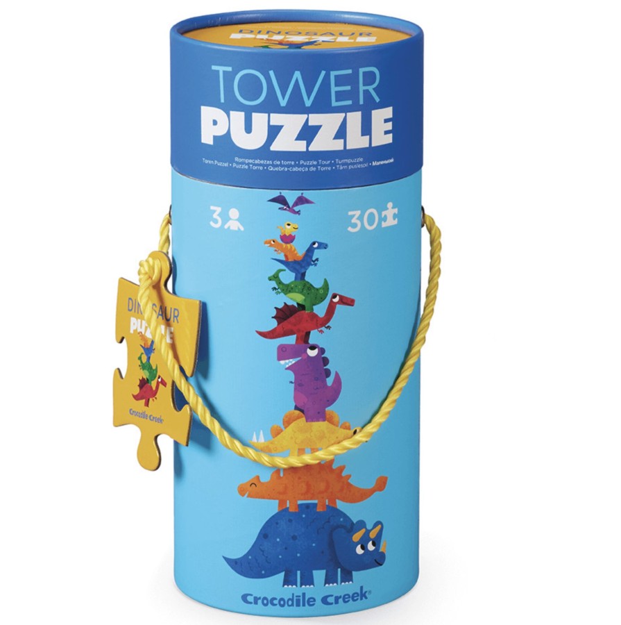 Toys & Activites Crocodile Creek | Tower Puzzle; Dinosaur 30Pc - Crocodile Creek