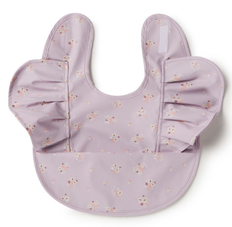 Baby, Kids & Teens Snuggle Hunny Kids | Snuggle Bib; Lilac Bloom Frill - Snuggle Hunny Kids