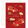 For Mums & Dads Fox & Fallow | Happy Birthday Race Cars Greeting Card